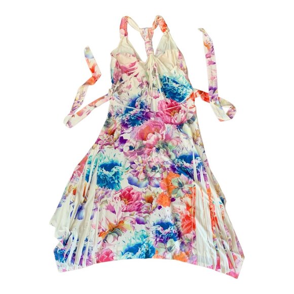 Nani Kai Hawaiian Midi Floral Dress Size Small Fits Size 16 Womens - Picture 6 of 9